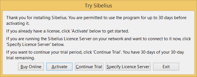 Try Sibelius 8 Screenshot