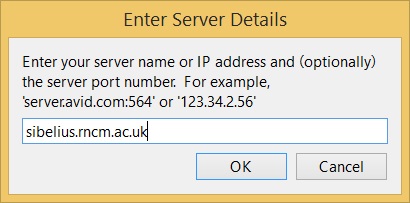 Enter Server Details Screenshot