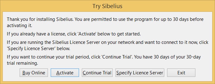 Try Sibelius 8 Screenshot