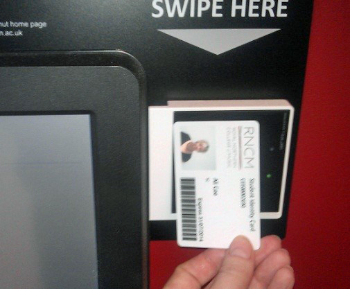 image how to swipe id card